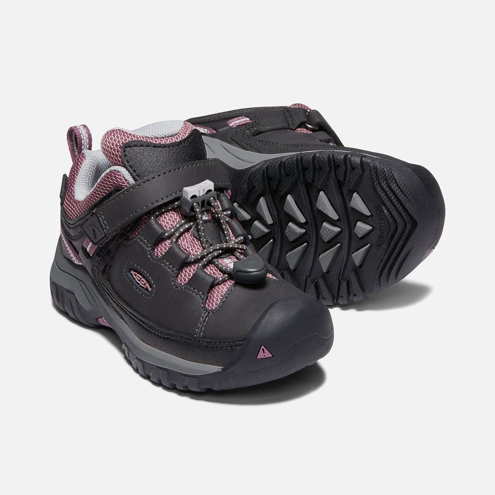 Zapatos de Seguridad Keen Mexico Negros/Rosas - Niños Targhee Waterproof - XF5672903